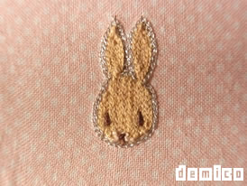 写真：うさぎの刺繍